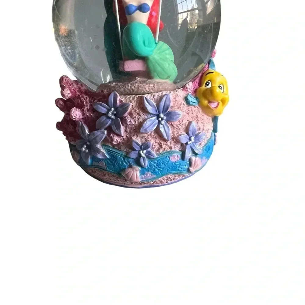 Disney Little Mermaid Ariel Swing Snowglobe Water Globe Glass Dome Figurine